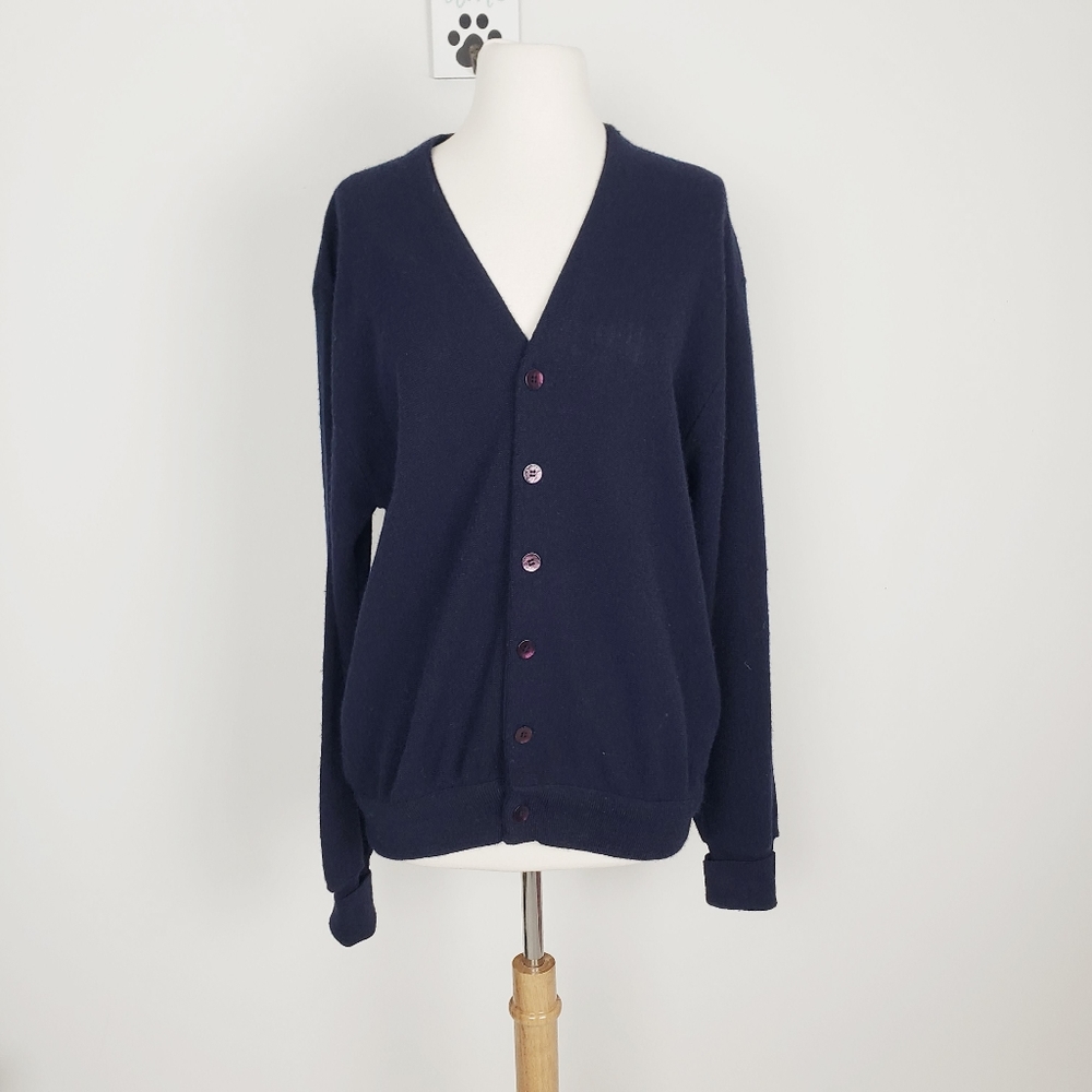 Vintage Lord Jeff Navy Cardigan